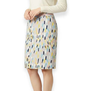 Boden Skirt 6 Petite Abstract Print Knee Length
